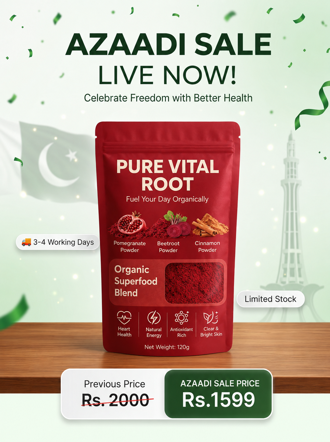 Organic Superfood Blend By Pure Vital Root