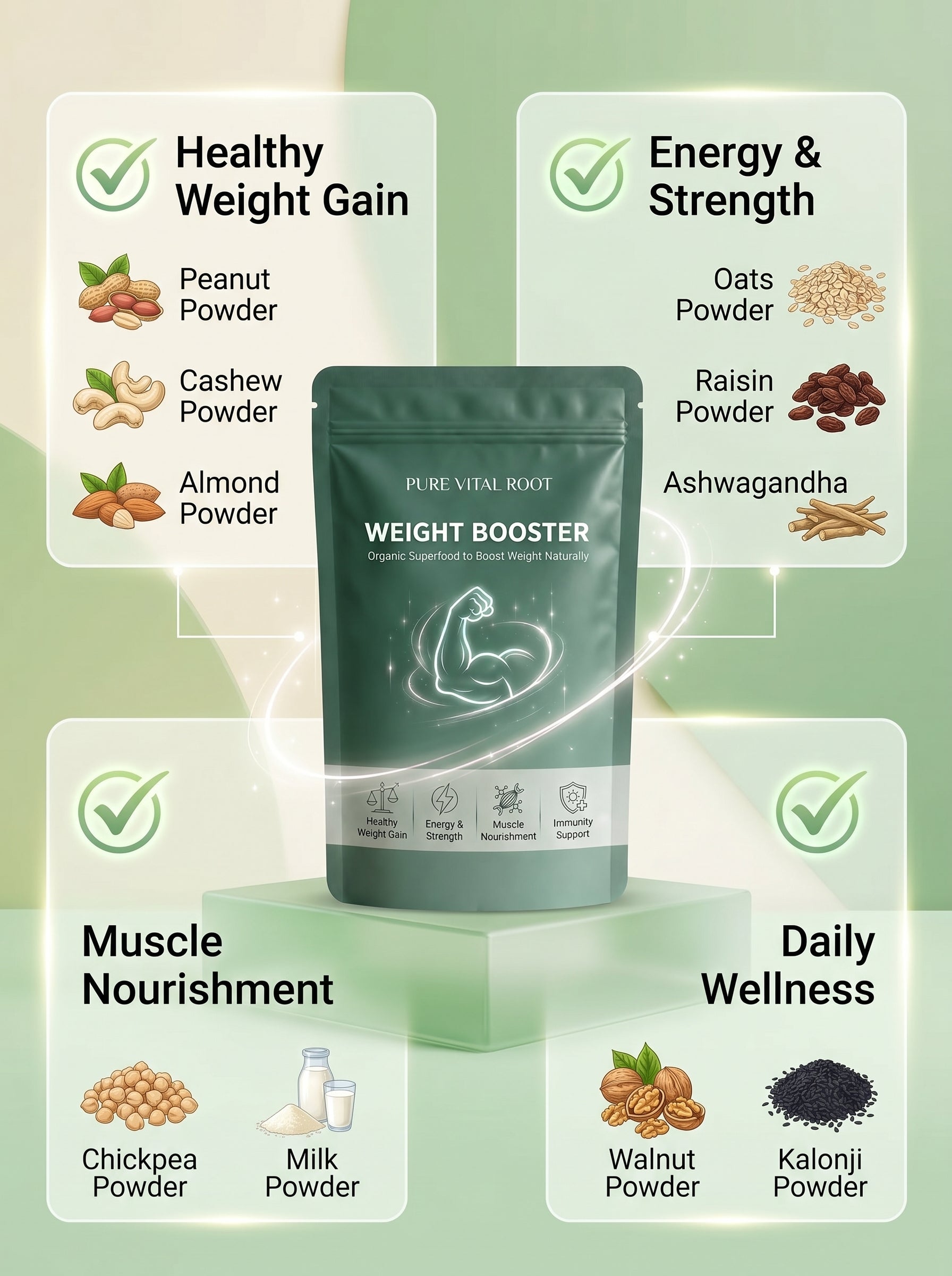 Weight Booster - Organic & Healthy Superfood for Weight Gain