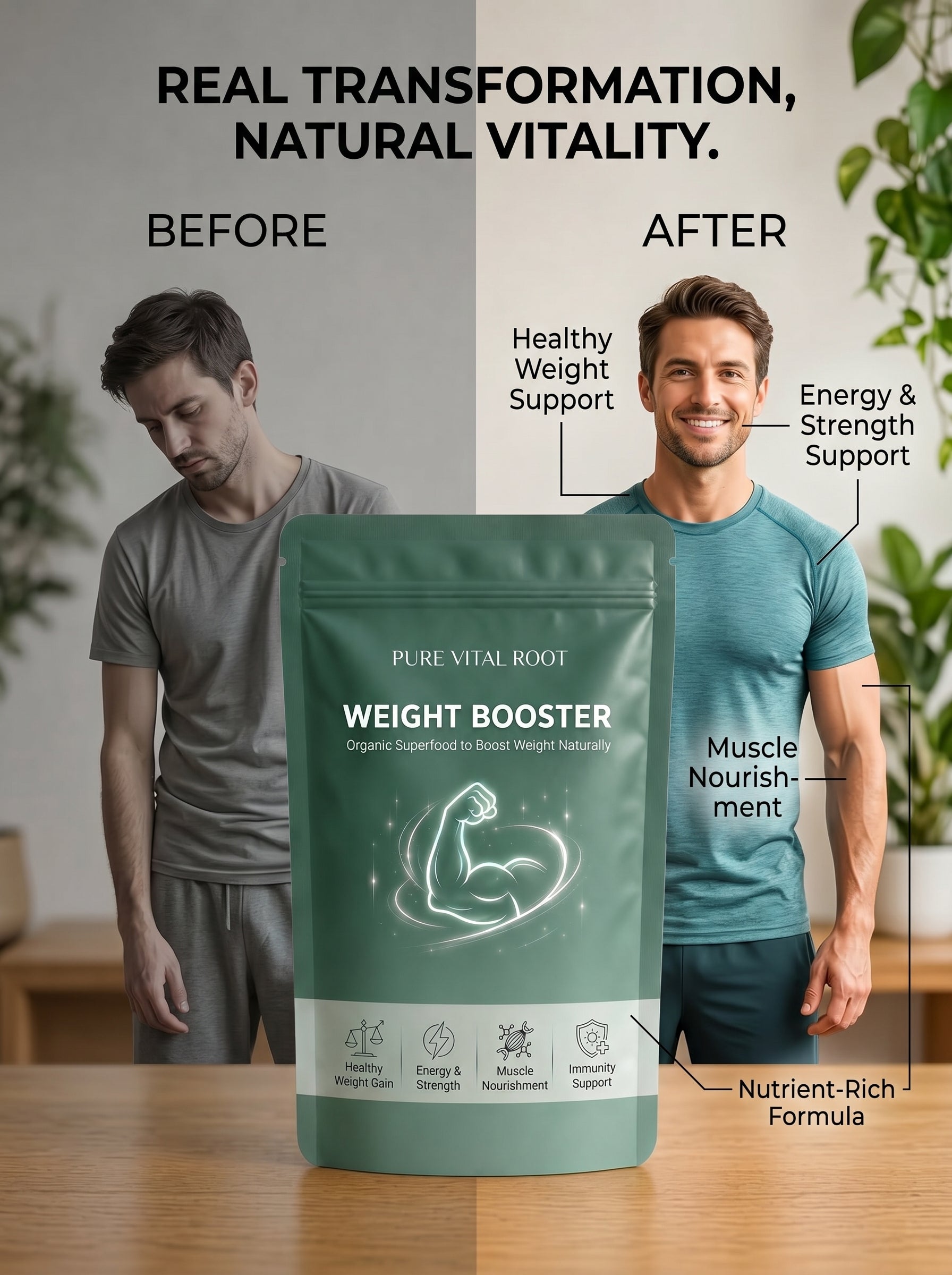 Weight Booster - Organic & Healthy Superfood for Weight Gain